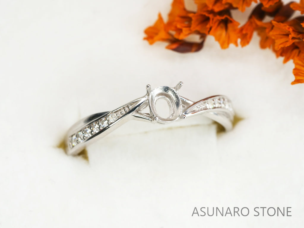 【お仕立て用】空枠番号：4948C　リング枠【オーダージュエリー用】