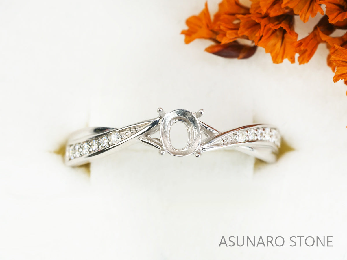 【お仕立て用】空枠番号：4948C　リング枠【オーダージュエリー用】