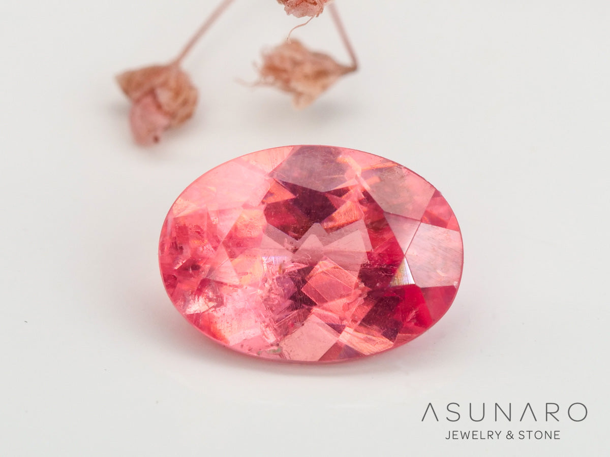 ロードクロサイト 　オーバルカット　アメリカ・コロラド産　0.82ct　【240415-2095】