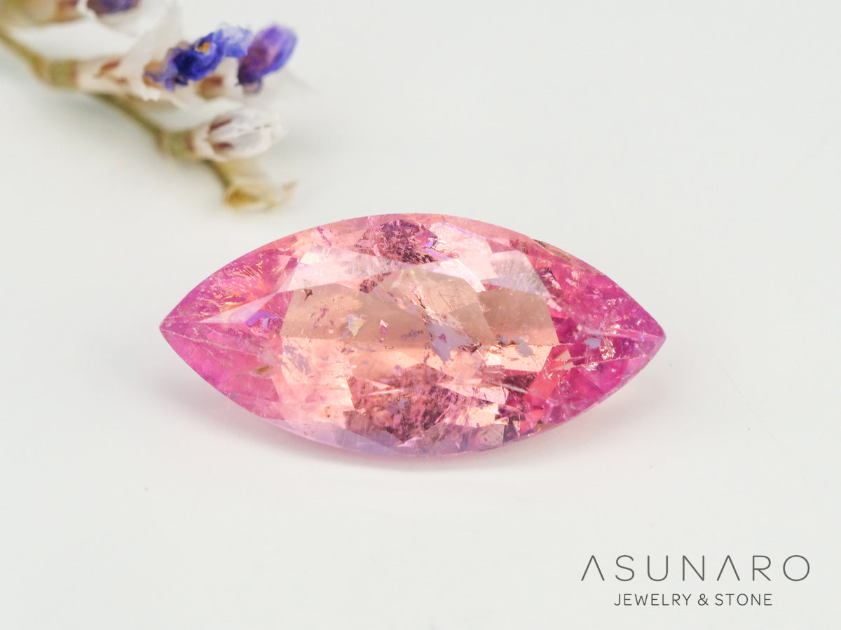 ペツォッタイト　マーキスカット　マダガスカル産 　0.64ct【230403-593】