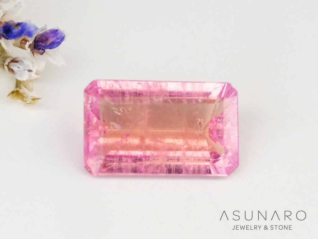 ペツォッタイト　エメラルドカット　マダガスカル産 　0.47ct【230403-434】