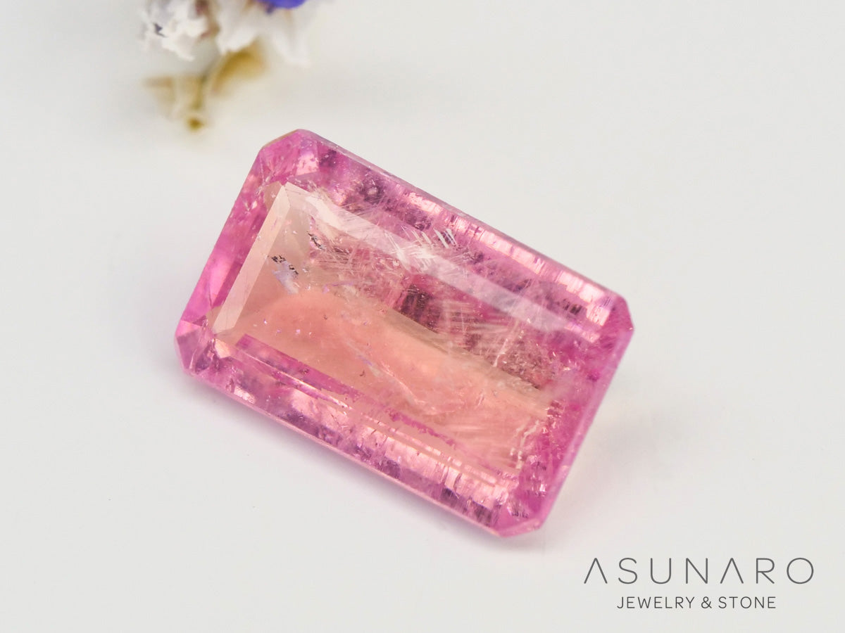ペツォッタイト　エメラルドカット　マダガスカル産 　0.47ct【230403-434】
