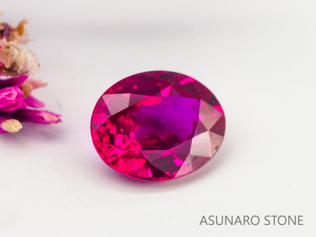 ピジョンブラッドルビー　オーバルカット　 タイ産　0.40ct　鑑別書付【240221-2113】