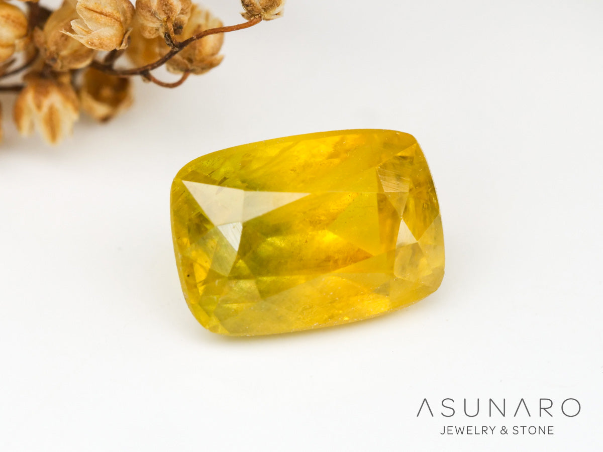 バイカラーサファイア 　エメラルドカット　 スリランカ産　0.98ct【240401-2120】