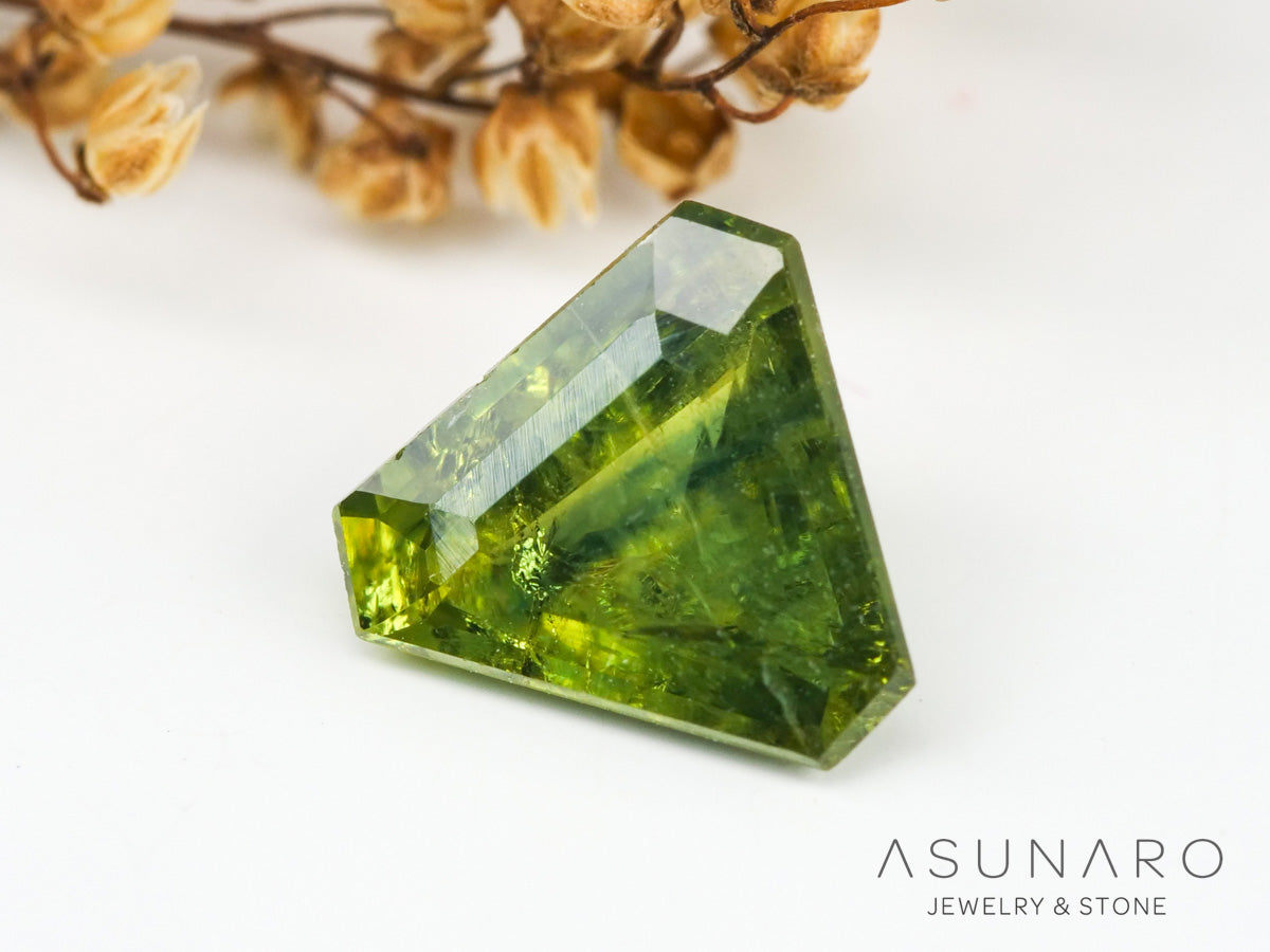 バイカラーサファイア 　トリリアントカット　 スリランカ産　0.82ct【240401-2125】