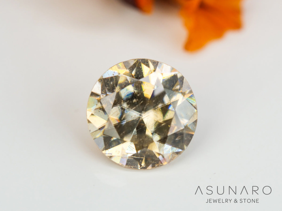 キャシテライト  ラウンドカット　ビルマ産 　1.05ct　【240404-2139】