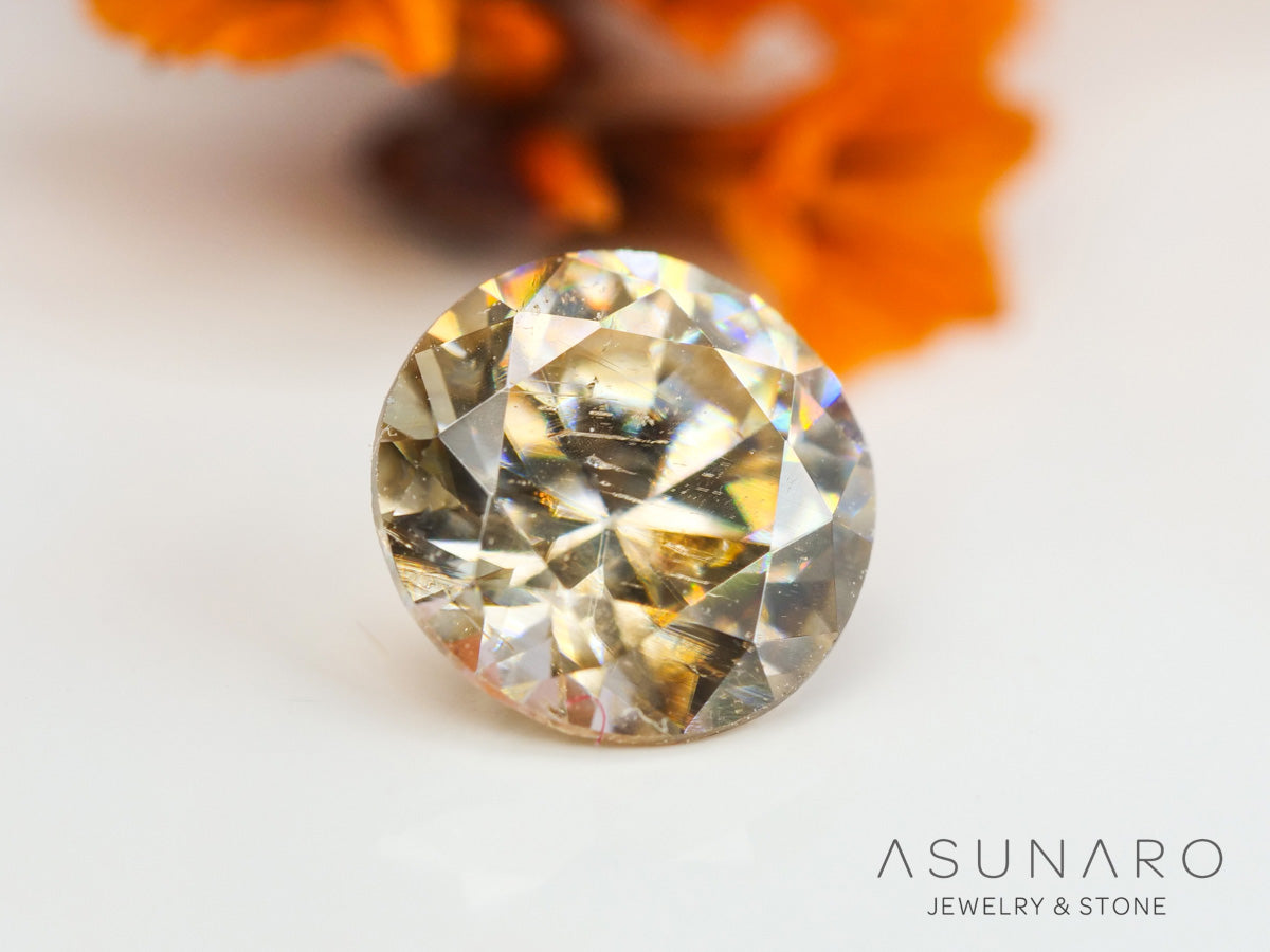 キャシテライト  ラウンドカット　ビルマ産 　1.05ct　【240404-2139】