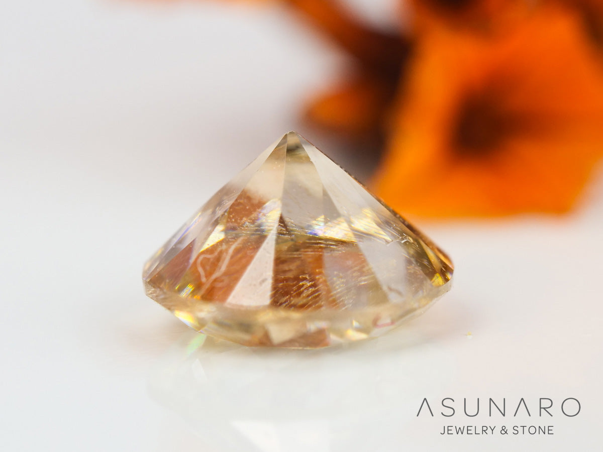 キャシテライト  ラウンドカット　ビルマ産 　1.05ct　【240404-2139】