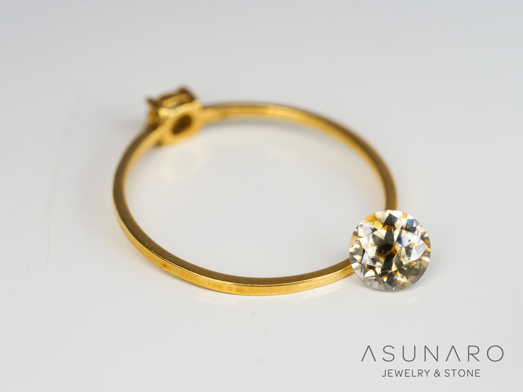 バイカラーキャシテライト  ラウンドカット　ビルマ産 　1.08ct　【240404-2140】