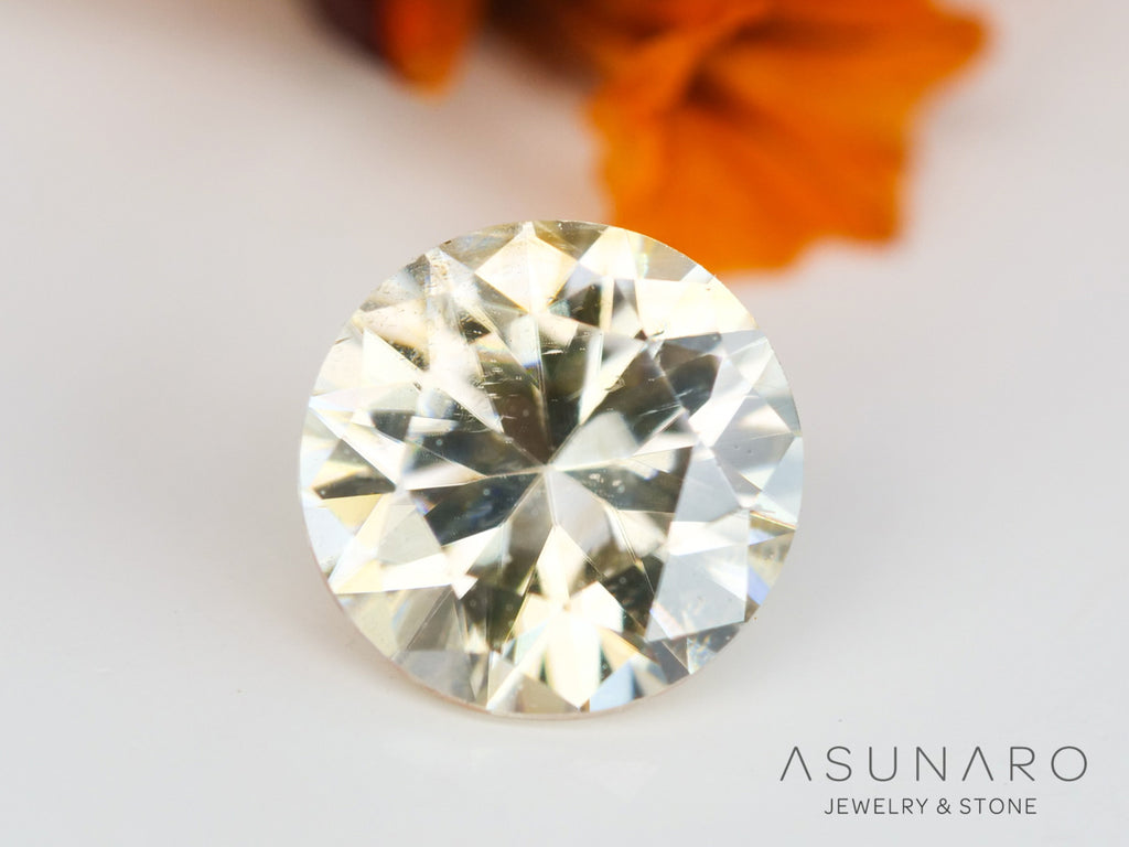 キャシテライト  ラウンドカット　ビルマ産 　0.85ct　【240404-2141】