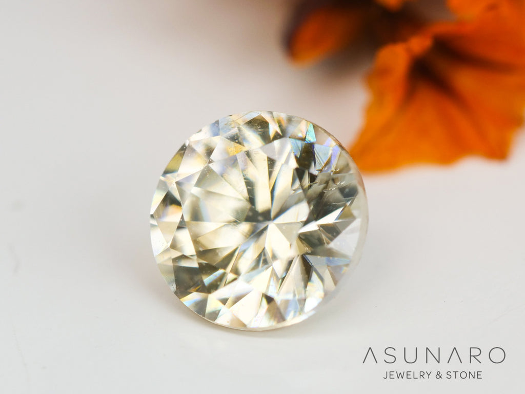 キャシテライト  ラウンドカット　ビルマ産 　0.85ct　【240404-2141】