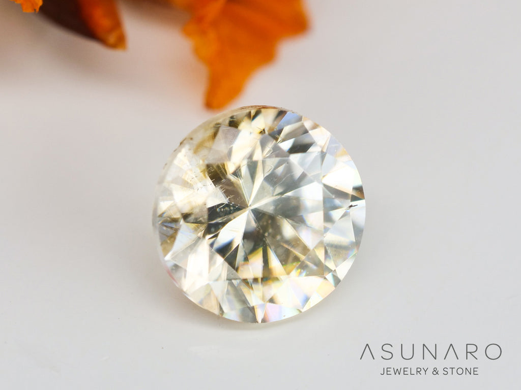 キャシテライト  ラウンドカット　ビルマ産 　0.85ct　【240404-2141】