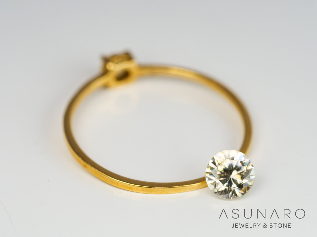 キャシテライト  ラウンドカット　ビルマ産 　0.85ct　【240404-2141】