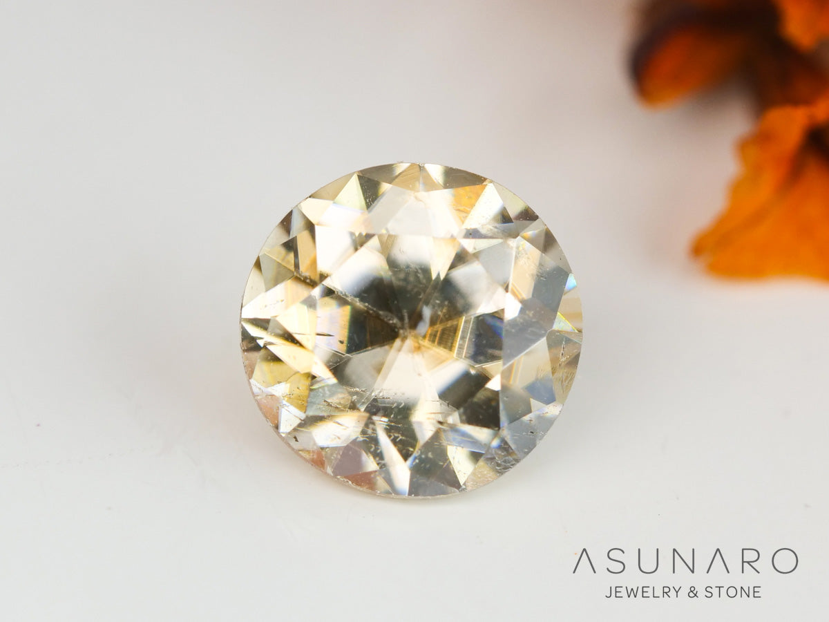 キャシテライト  ラウンドカット　ビルマ産 　1.04ct　【240404-2145】