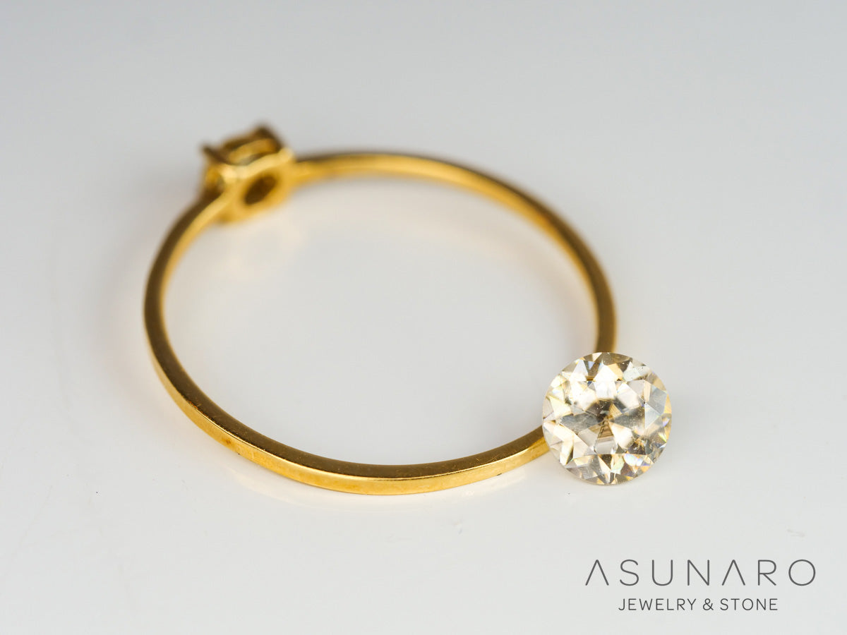 キャシテライト  ラウンドカット　ビルマ産 　1.04ct　【240404-2145】