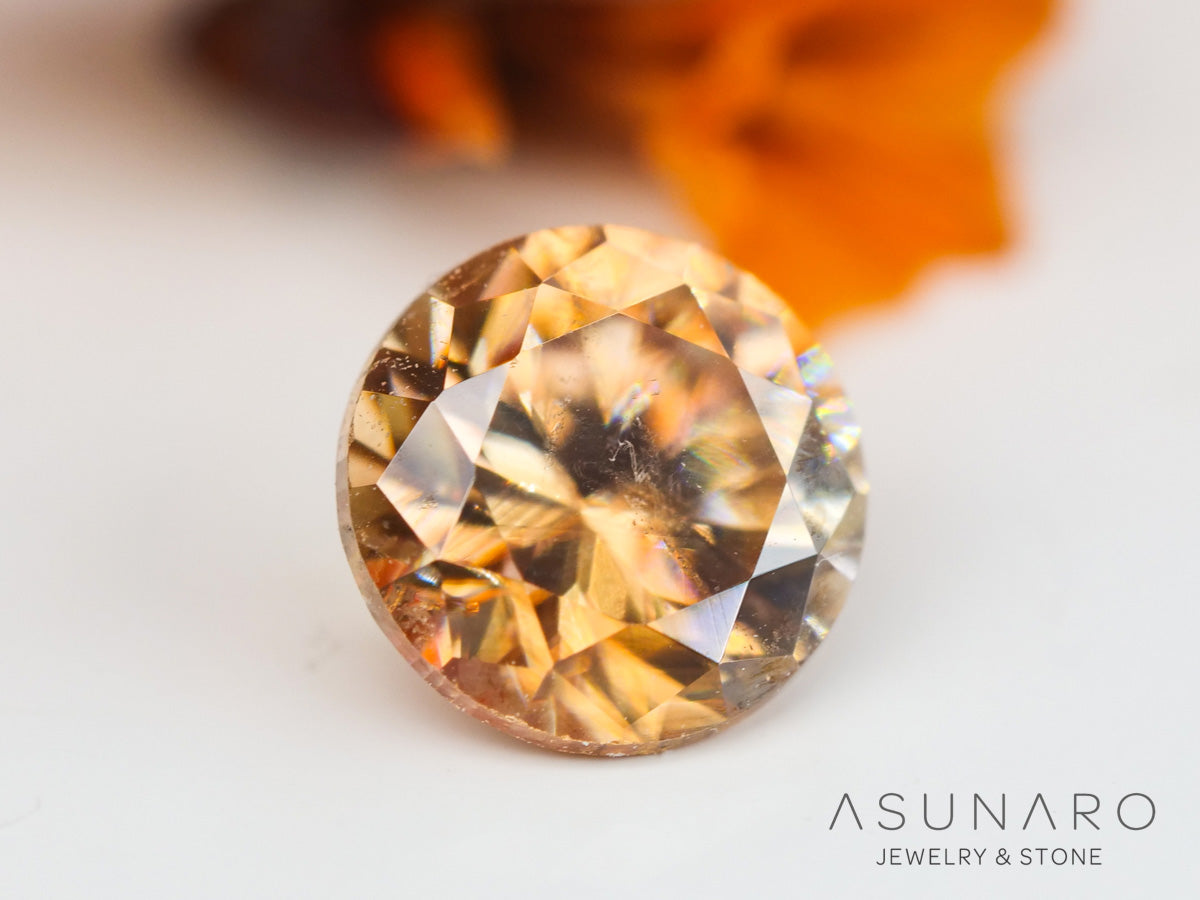 キャシテライト ラウンドカット ビルマ産 0.61ct 【240404-2148