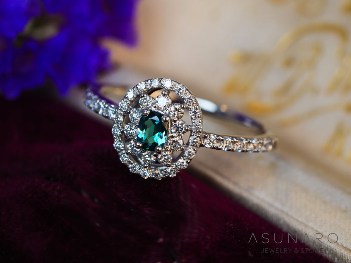 【お仕立て用】空枠番号：4811C　4×3mm用　リング枠　取り巻き【オーダージュエリー用】