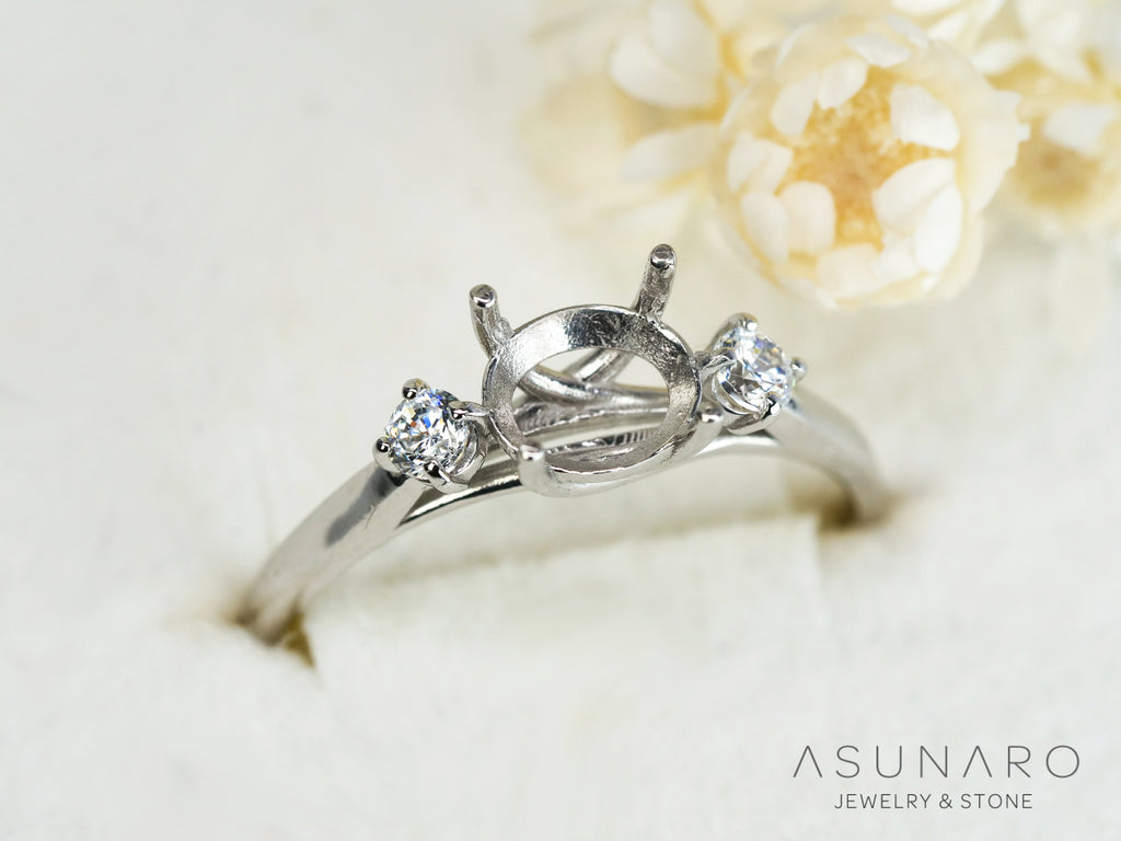 【お仕立て用】空枠番号：S81A　リング枠　【オーダージュエリー用】