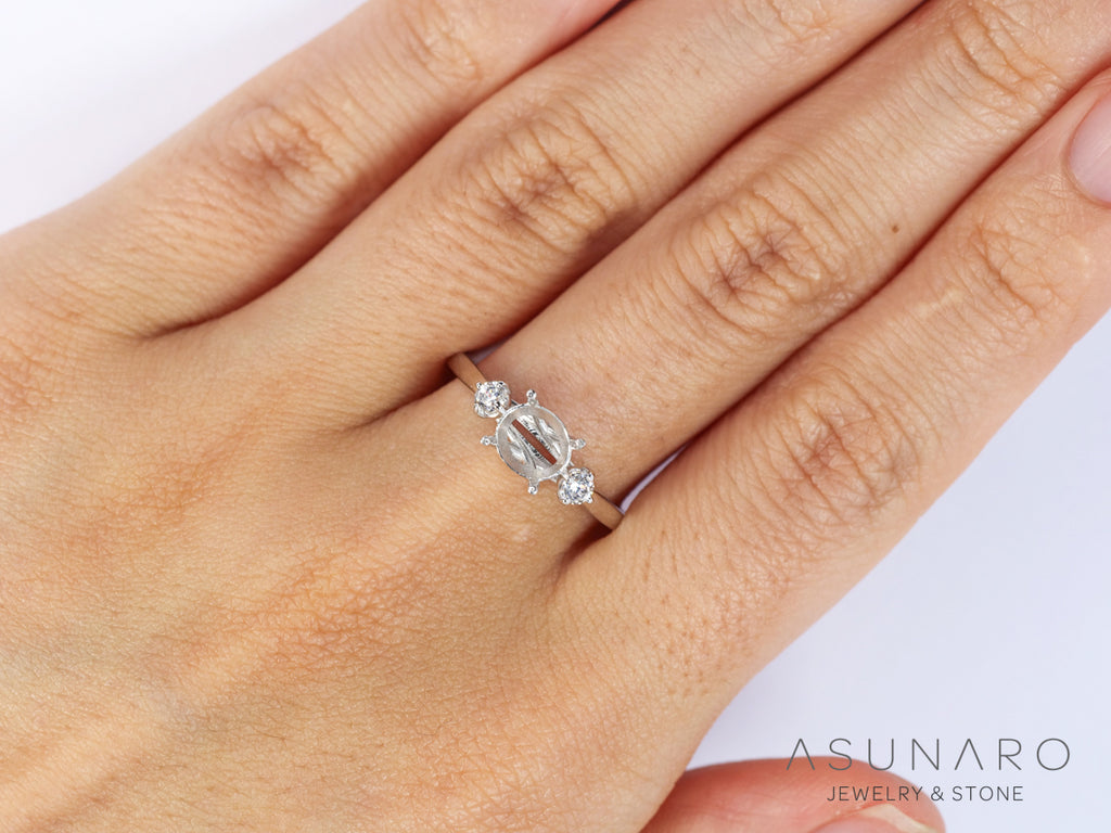 【お仕立て用】空枠番号：S81A　リング枠　【オーダージュエリー用】