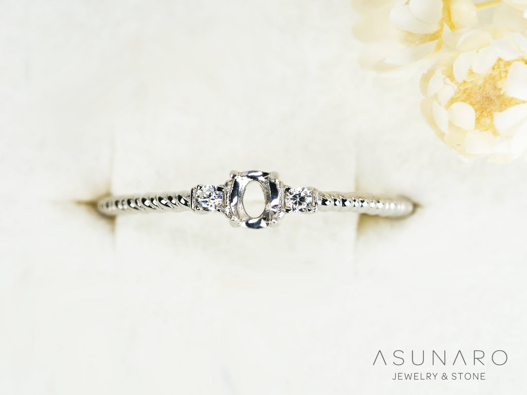 【お仕立て用】空枠番号：5606C　リング枠【オーダージュエリー用】