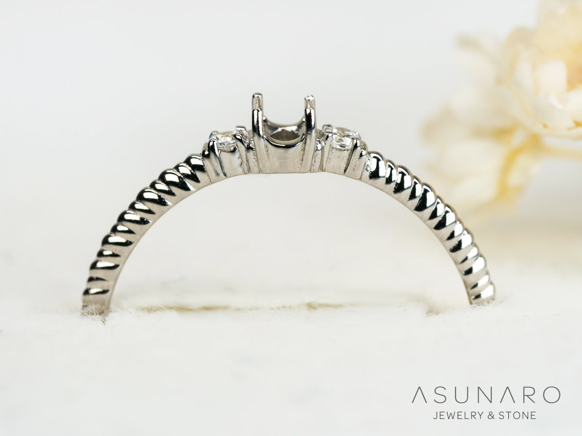 【お仕立て用】空枠番号：5606C　リング枠【オーダージュエリー用】