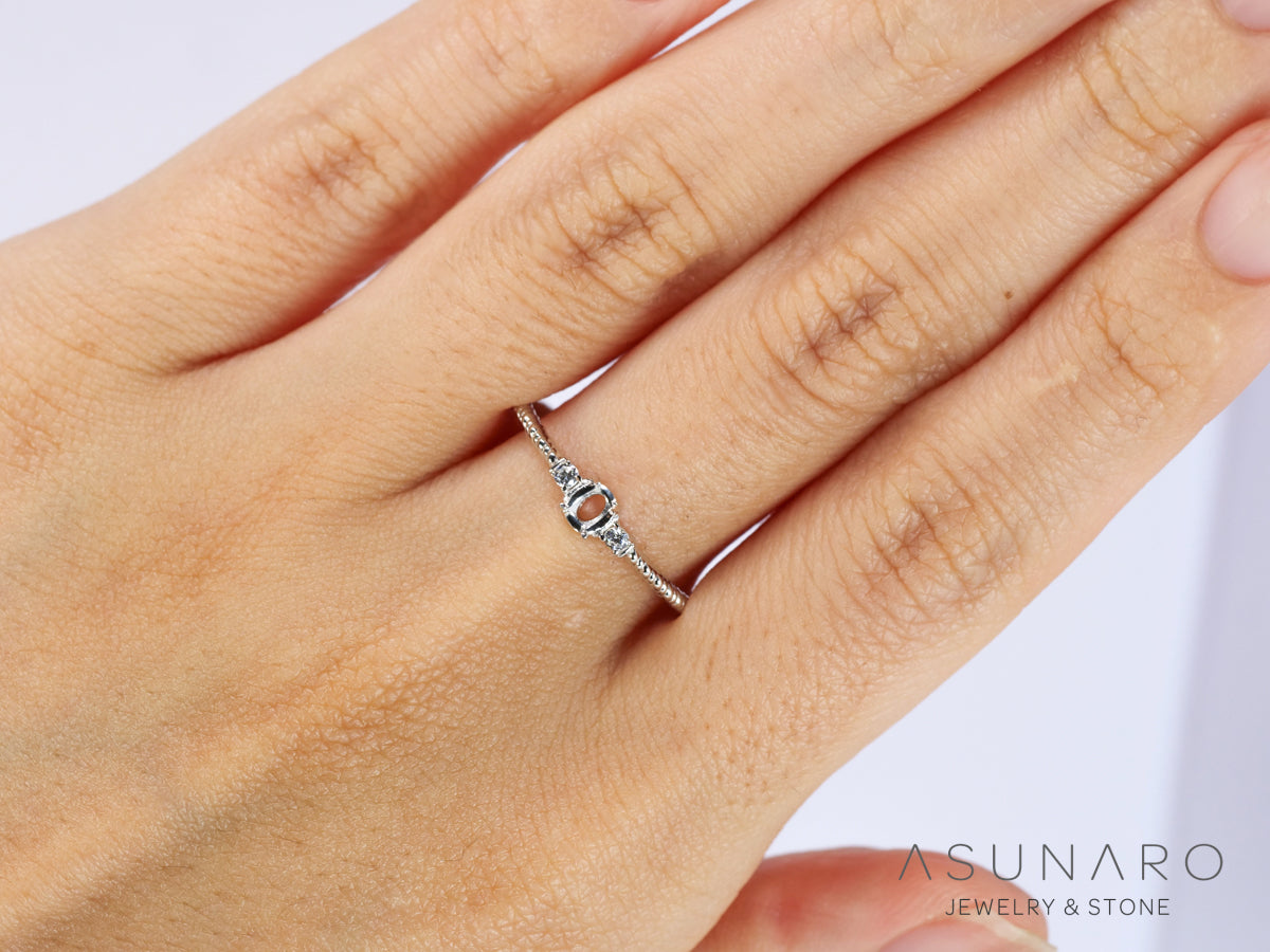 【お仕立て用】空枠番号：5606C　リング枠【オーダージュエリー用】