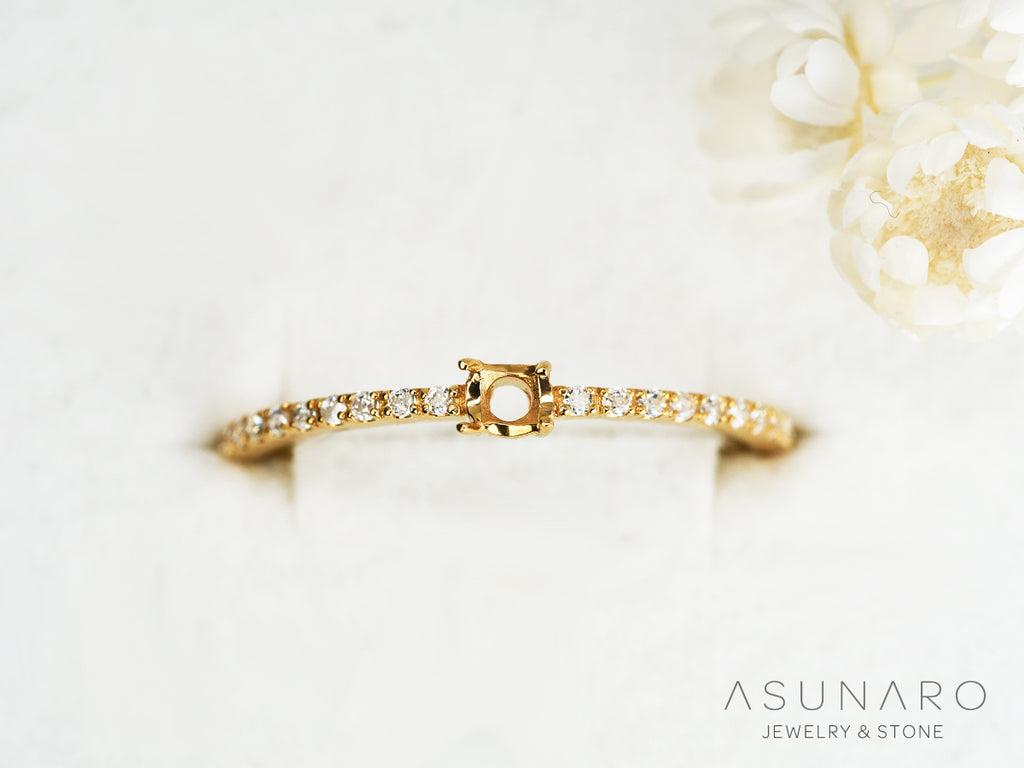 【お仕立て用】空枠番号：4801C　リング枠【オーダージュエリー用】