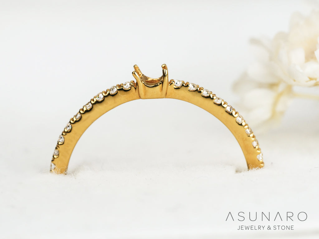 【お仕立て用】空枠番号：4801C　リング枠【オーダージュエリー用】