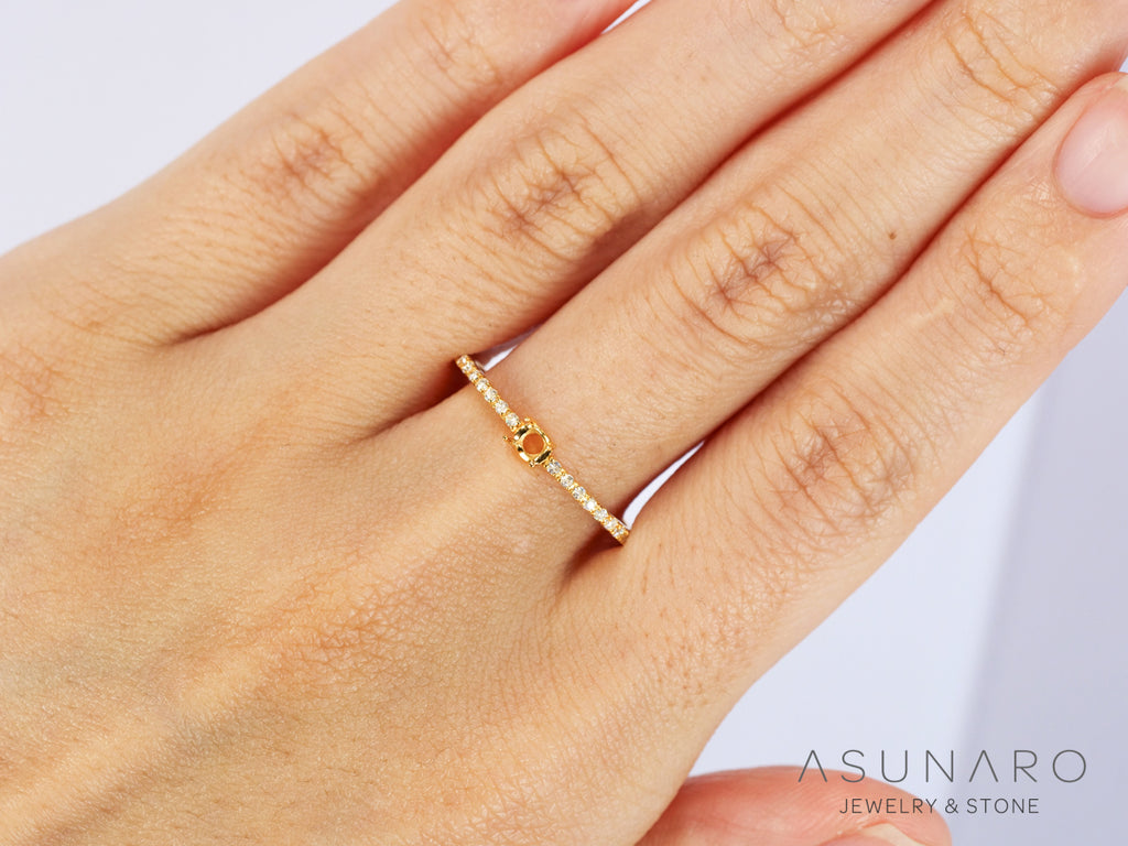 【お仕立て用】空枠番号：4801C　リング枠【オーダージュエリー用】