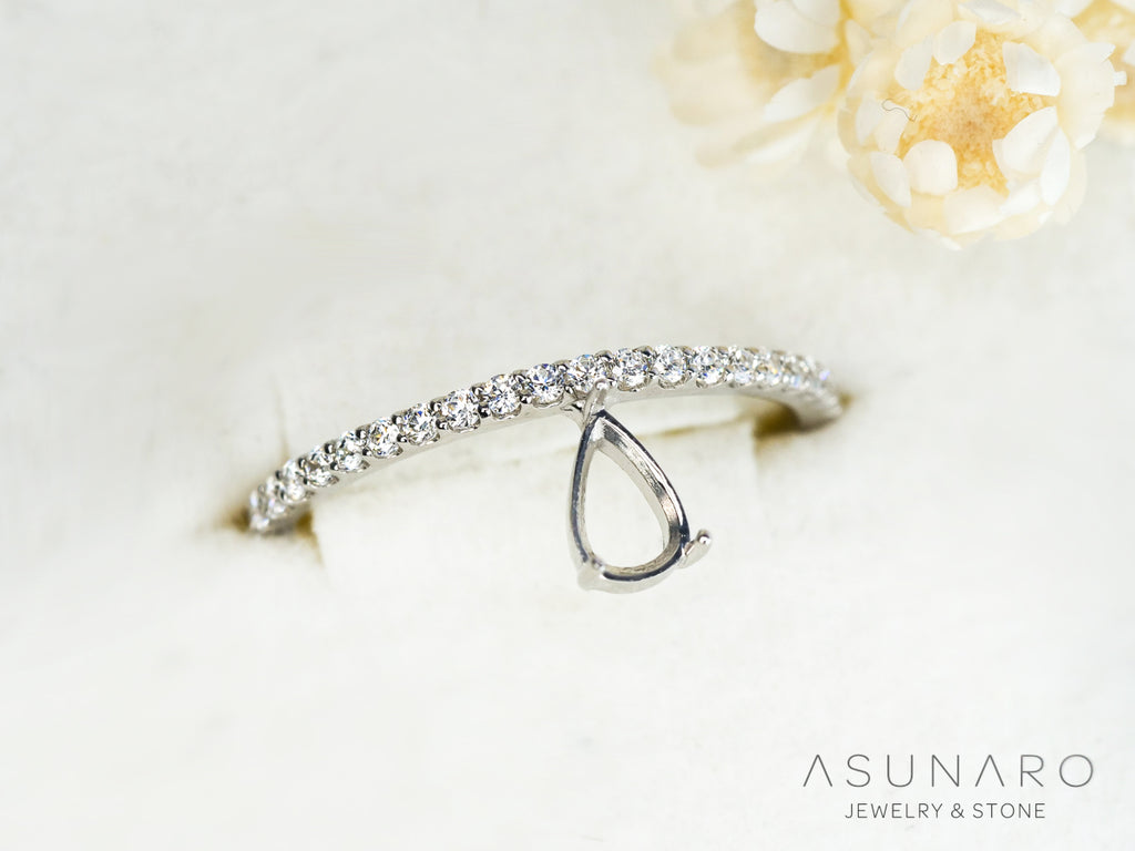 【お仕立て用】空枠番号：ASU-4　リング枠【オーダージュエリー用】