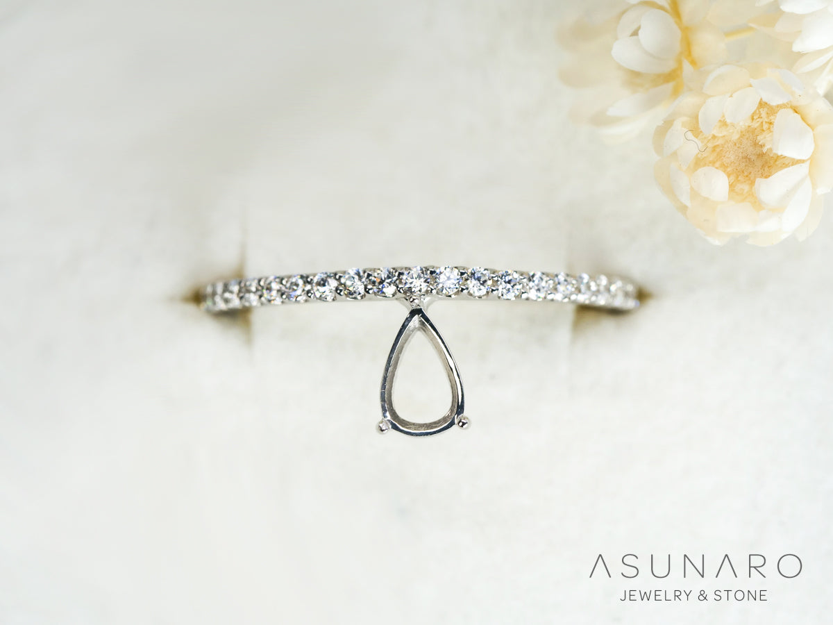 【お仕立て用】空枠番号：ASU-4　リング枠【オーダージュエリー用】