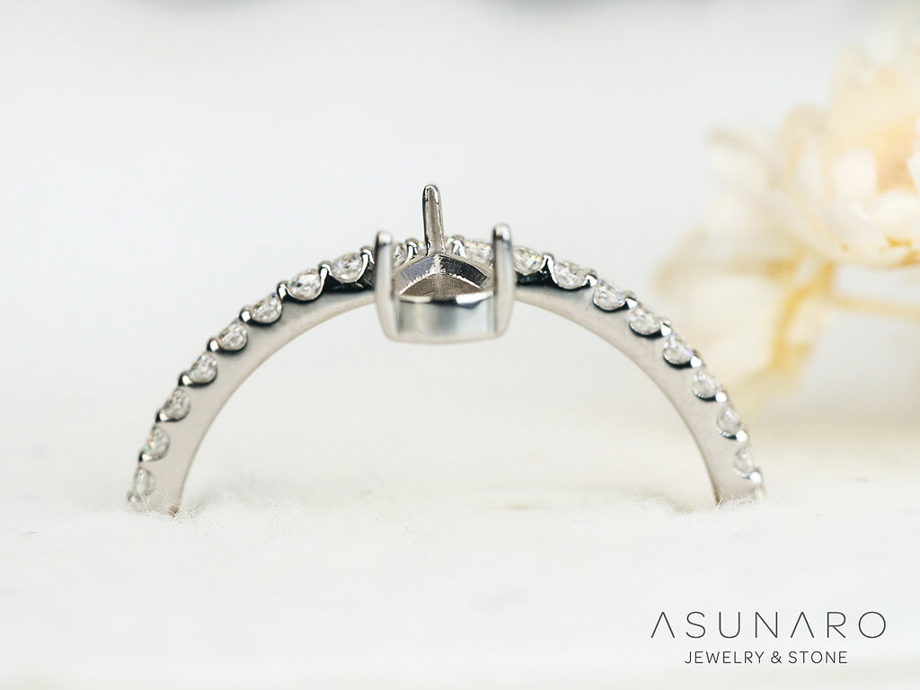 【お仕立て用】空枠番号：ASU-4　リング枠【オーダージュエリー用】