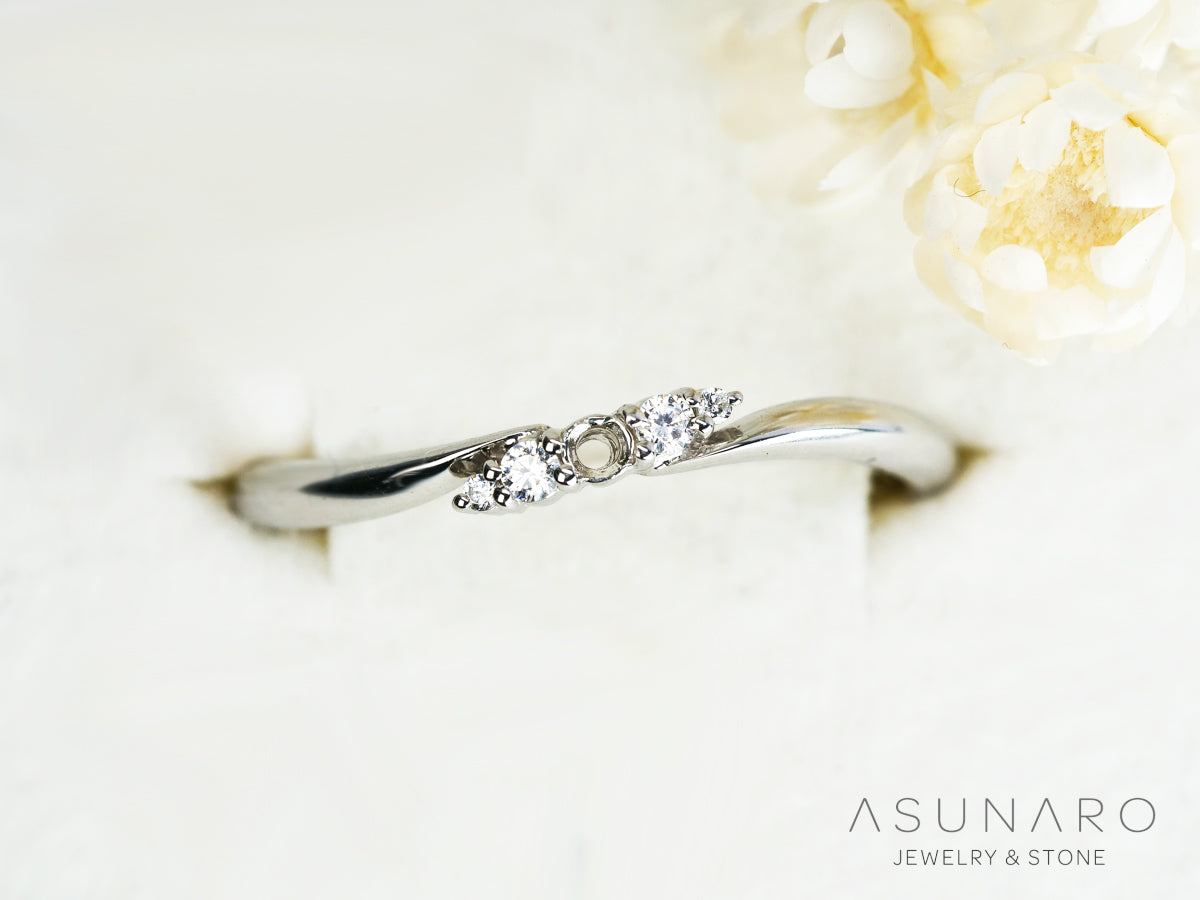 【お仕立て用】空枠番号：ASU-2　リング枠【オーダージュエリー用】