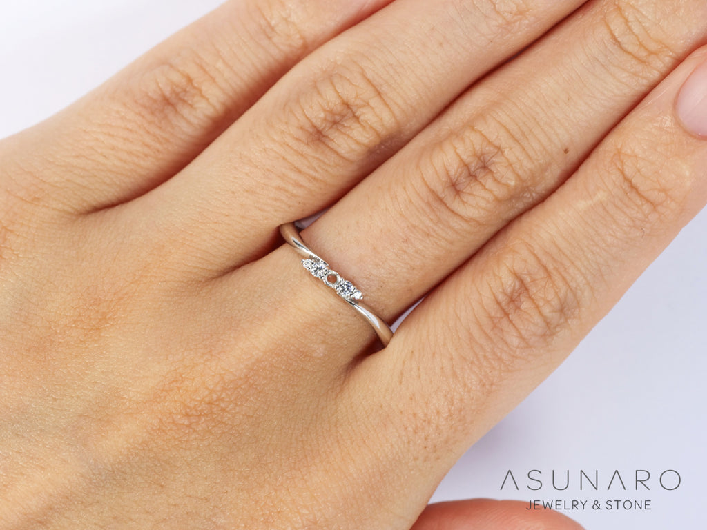 【お仕立て用】空枠番号：ASU-2　リング枠【オーダージュエリー用】