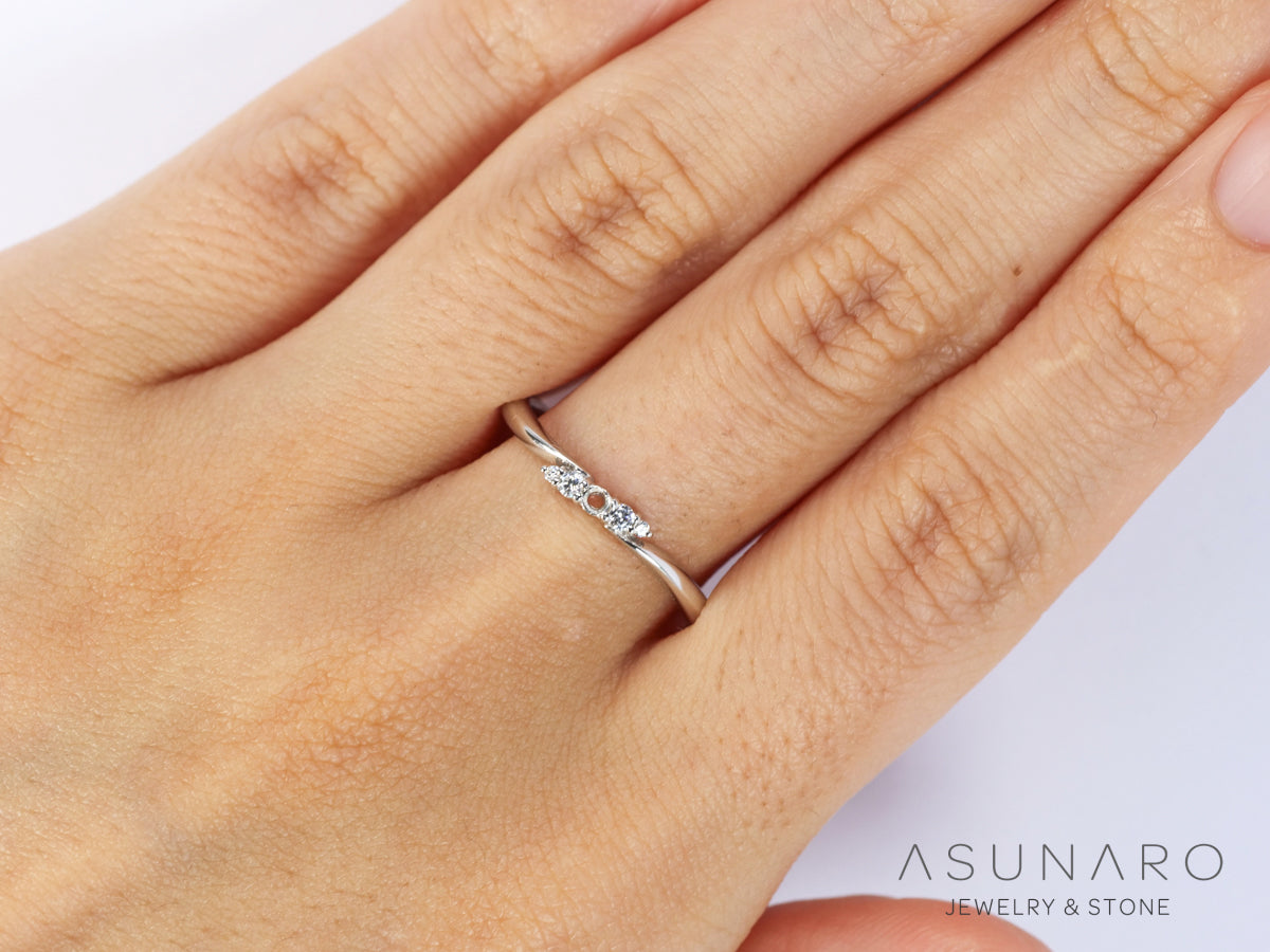 【お仕立て用】空枠番号：ASU-2　リング枠【オーダージュエリー用】