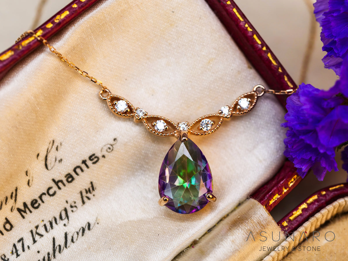 【お仕立て用】空枠番号：5104C　両吊りネックレス　ペンダントトップ枠【オーダージュエリー用】