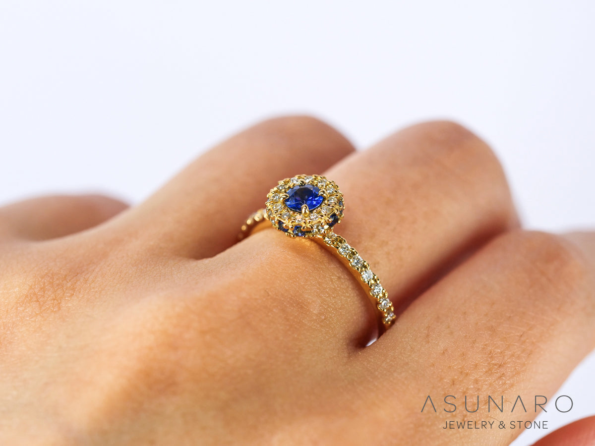 【お仕立て用】空枠番号：ASU-3　リング枠　3mm用　取り巻き【オーダージュエリー用】