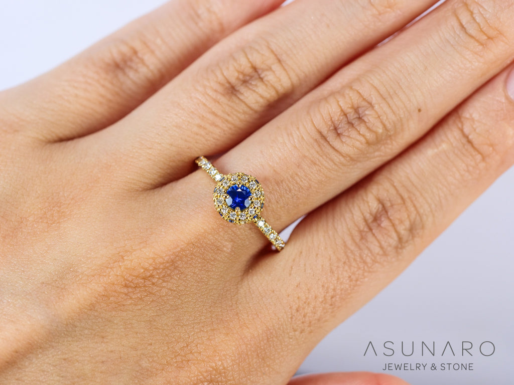 【お仕立て用】空枠番号：ASU-3　リング枠　3mm用　取り巻き【オーダージュエリー用】