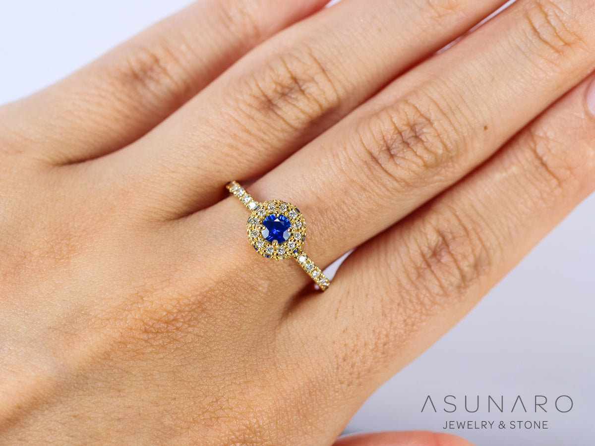 【お仕立て用】空枠番号：ASU-3　リング枠　3mm用　取り巻き【オーダージュエリー用】