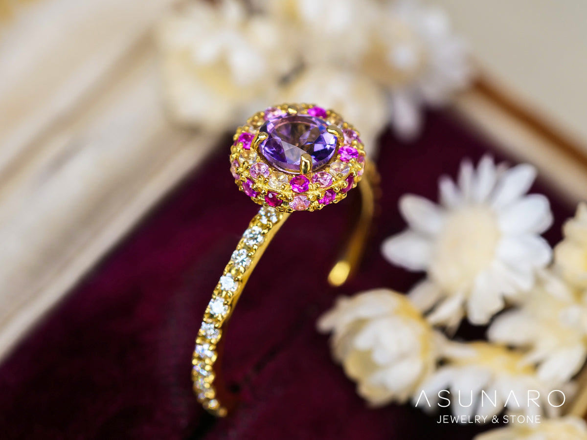 【お仕立て用】空枠番号：ASU-3　リング枠　3mm用　取り巻き【オーダージュエリー用】