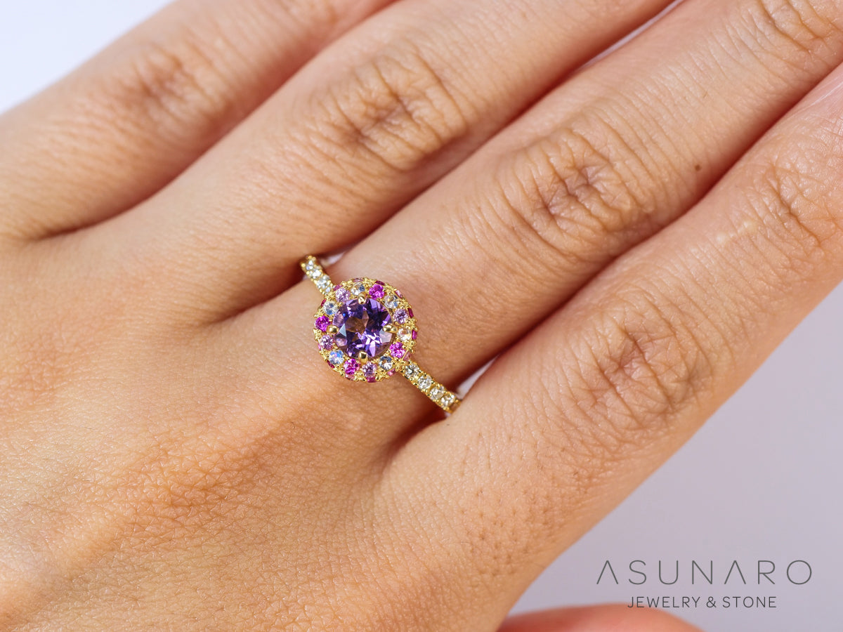 【お仕立て用】空枠番号：ASU-3　リング枠　3mm用　取り巻き【オーダージュエリー用】