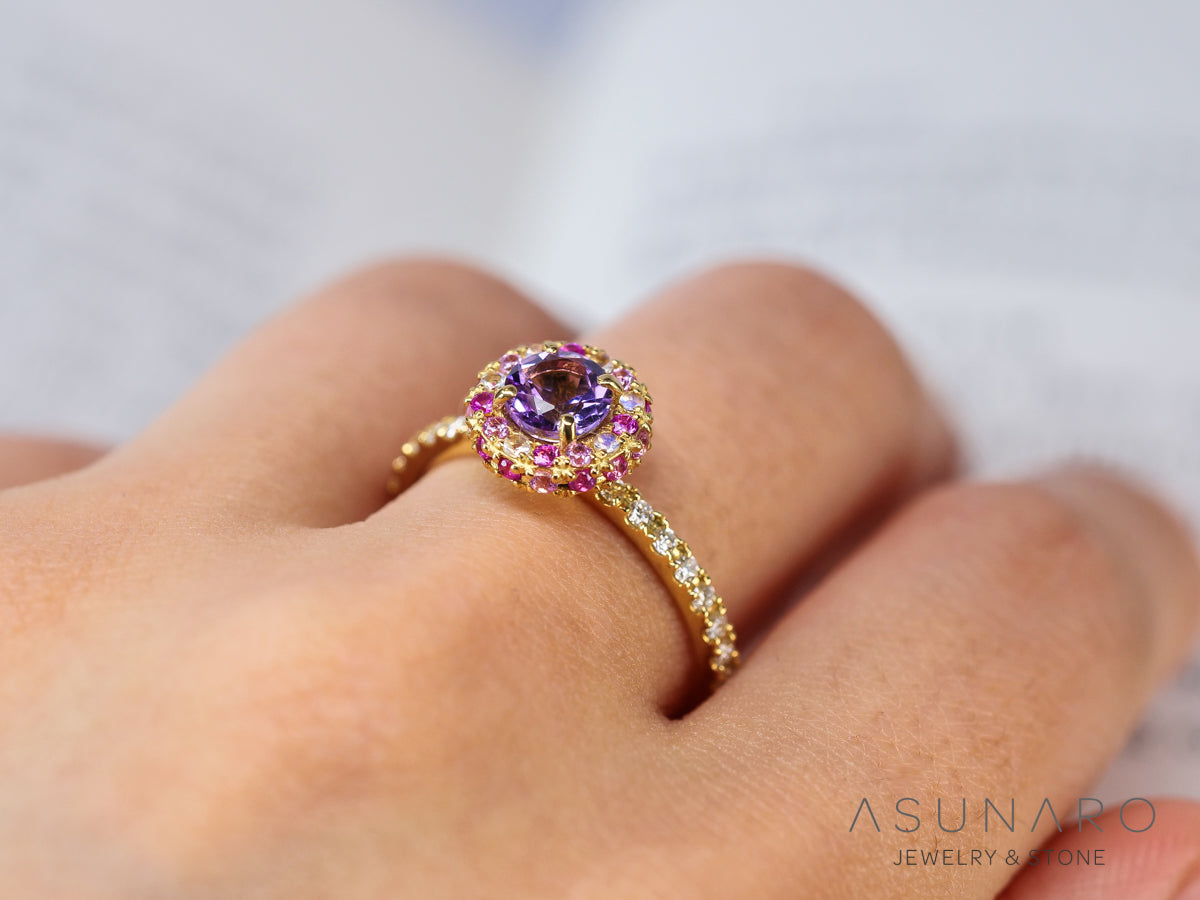 【お仕立て用】空枠番号：ASU-3　リング枠　3mm用　取り巻き【オーダージュエリー用】