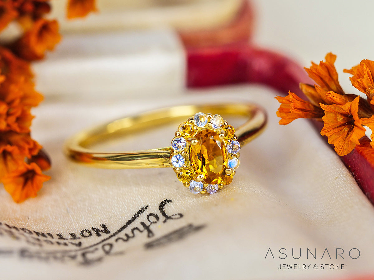 【お仕立て用】空枠番号：ASU-21　3×4mm用　リング枠　取り巻き【オーダージュエリー用】