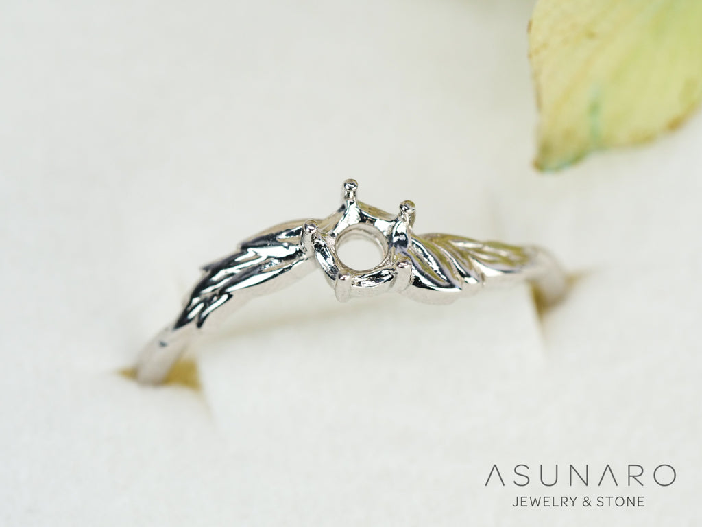 【お仕立て用】空枠番号：S80A　ダイヤなし　リング枠【オーダージュエリー用】