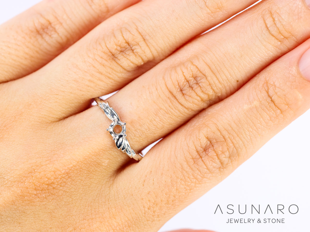 【お仕立て用】空枠番号：S80A　ダイヤなし　リング枠【オーダージュエリー用】