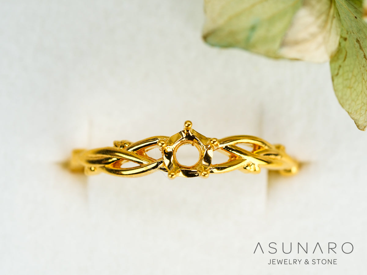 【お仕立て用】空枠番号：S92A　ダイヤなし　リング枠【オーダージュエリー用】