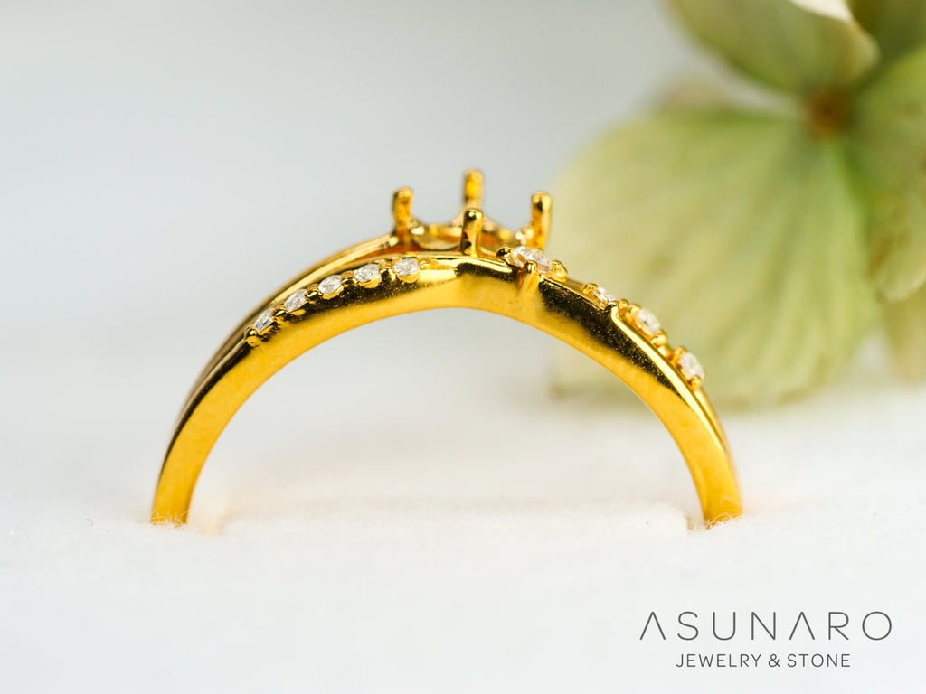 【お仕立て用】空枠番号：S91A　リング枠【オーダージュエリー用】