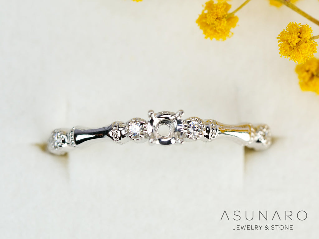 【お仕立て用】空枠番号：5608C　リング枠【オーダージュエリー用】