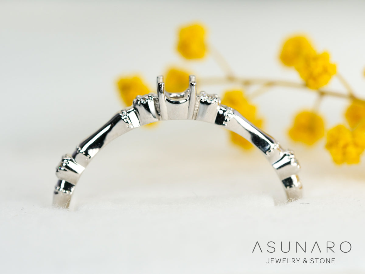 【お仕立て用】空枠番号：5608C　リング枠【オーダージュエリー用】