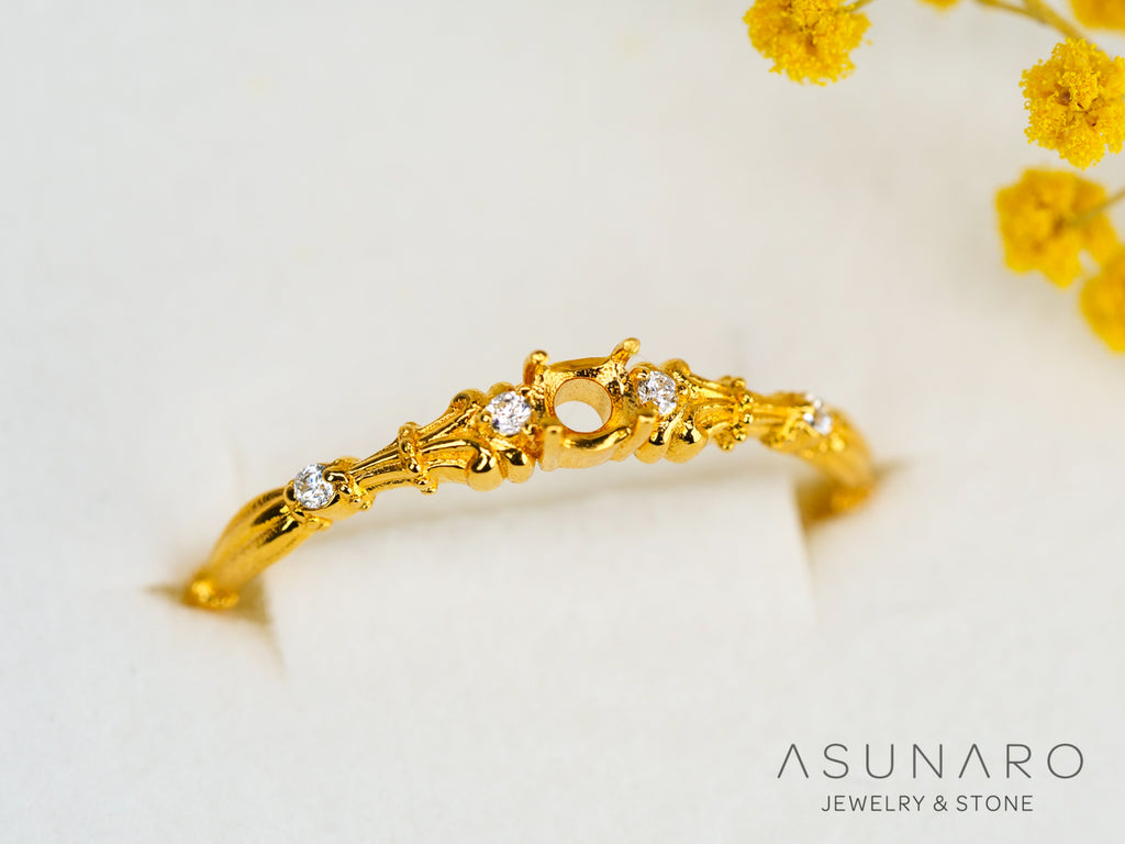 【お仕立て用】空枠番号：5609C　リング枠【オーダージュエリー用】